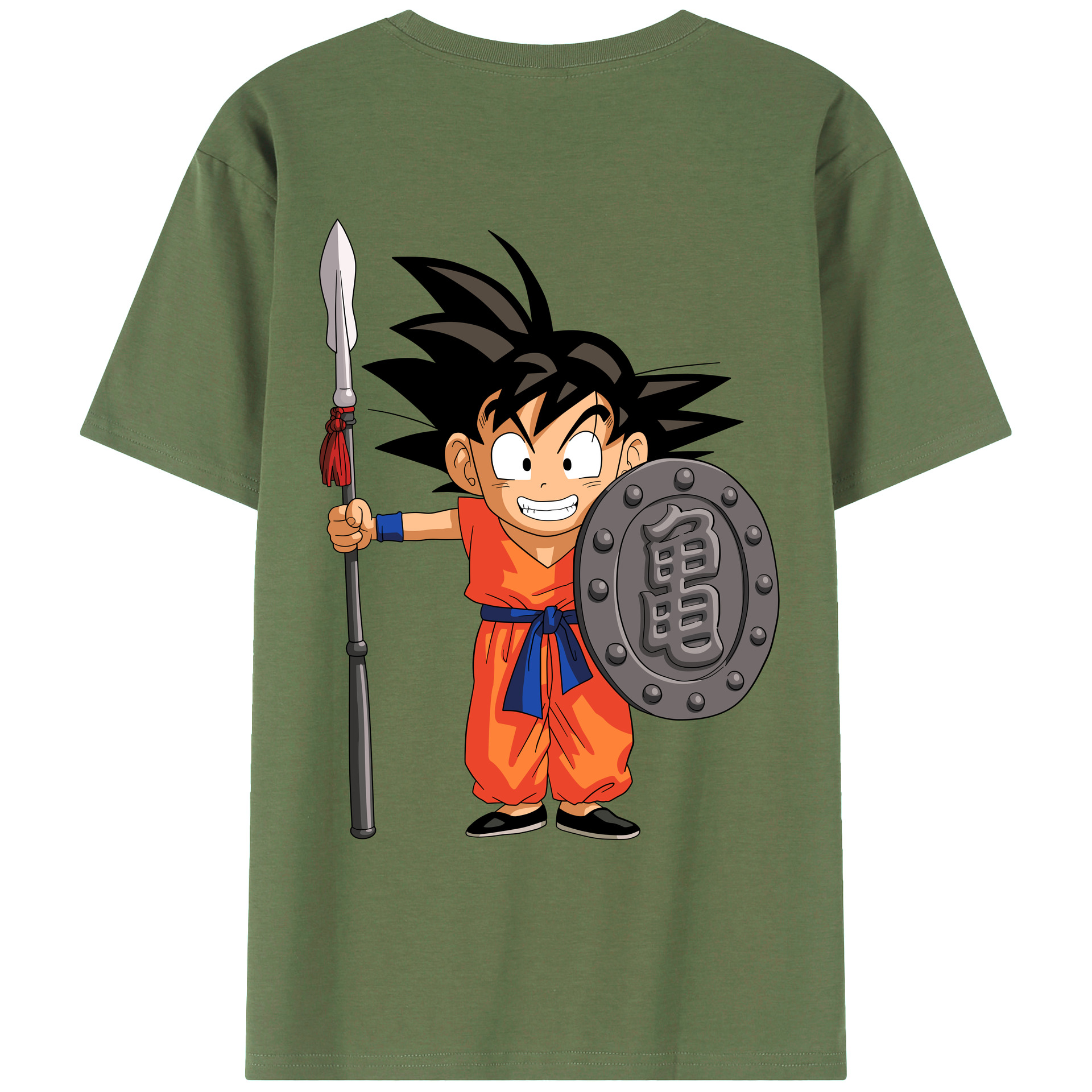 （画像用） ドラゴンボール 孫悟空（そん ごくう）Son Goku カカロット DRAGON BALL Kakarotto 綿100％ メンズ半袖Tシャツ（バックプリント） 通気性